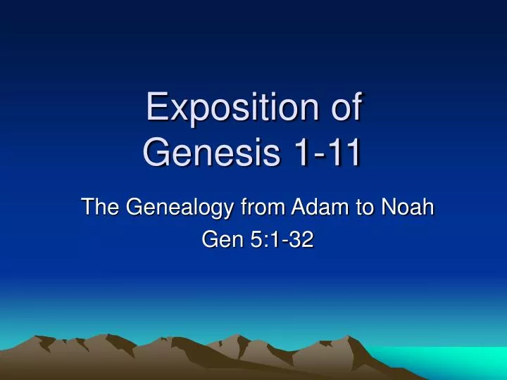 exposition of genesis 1 11