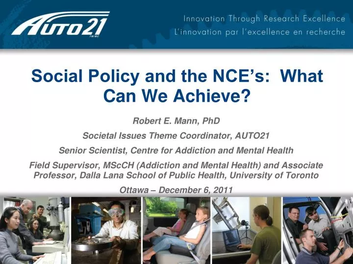 social policy and the nce s what can we achieve