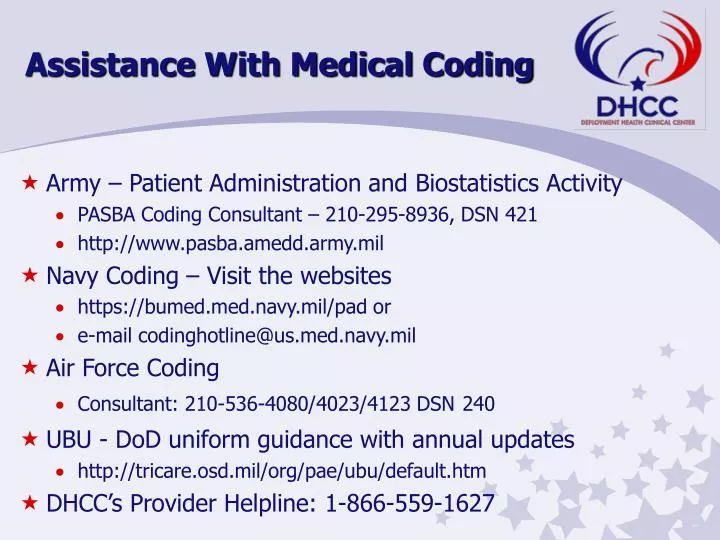 assistance with medical coding