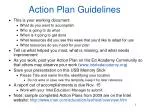 Action Plan Guidelines - slide 1