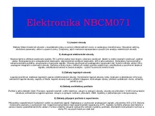 Elektronika NBCM071