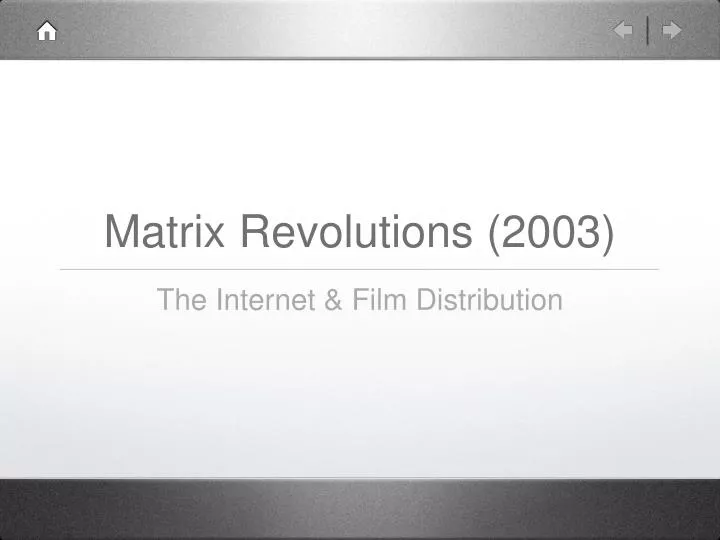 matrix revolutions 2003