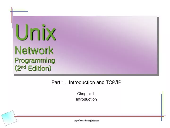 unix network programming 2 nd edition