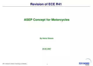 Revision of ECE R41