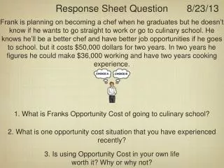 Response Sheet Question