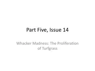 Part Five, Issue 14