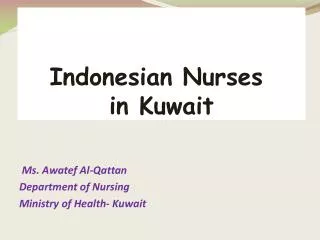 Indonesian Nurses in Kuwait