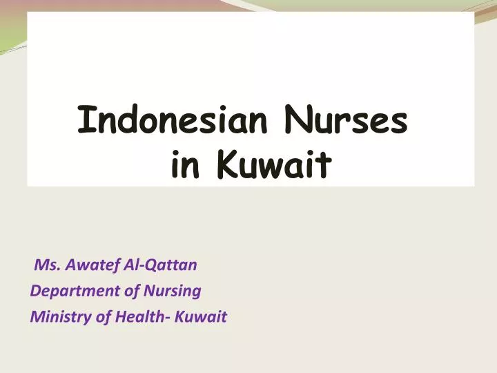 indonesian nurses in kuwait