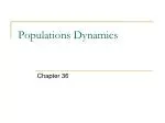 Populations Dynamics - slide 1