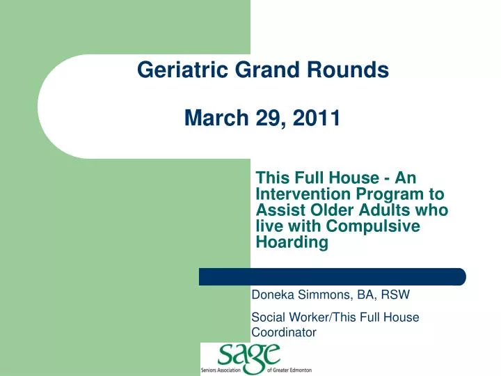 geriatric grand rounds march 29 2011