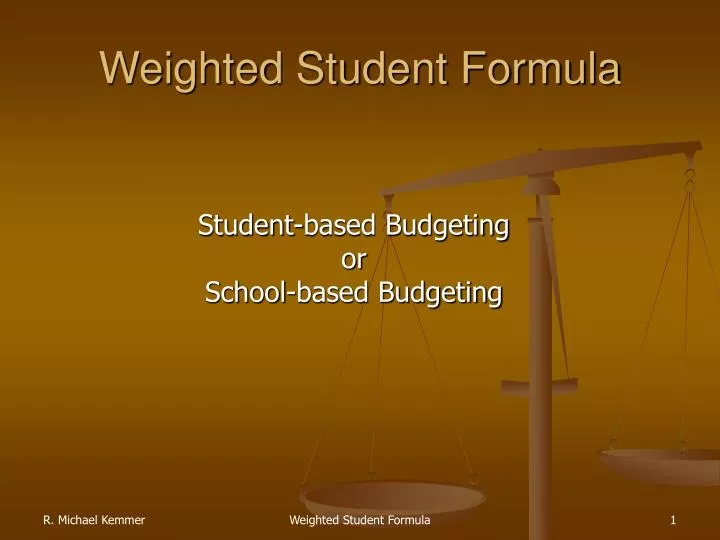 weighted student formula