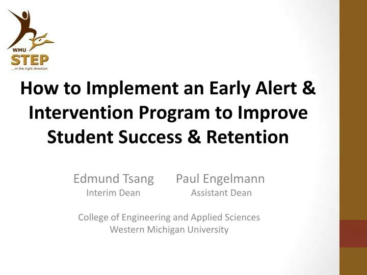 how to implement an early alert intervention program to improve student success retention