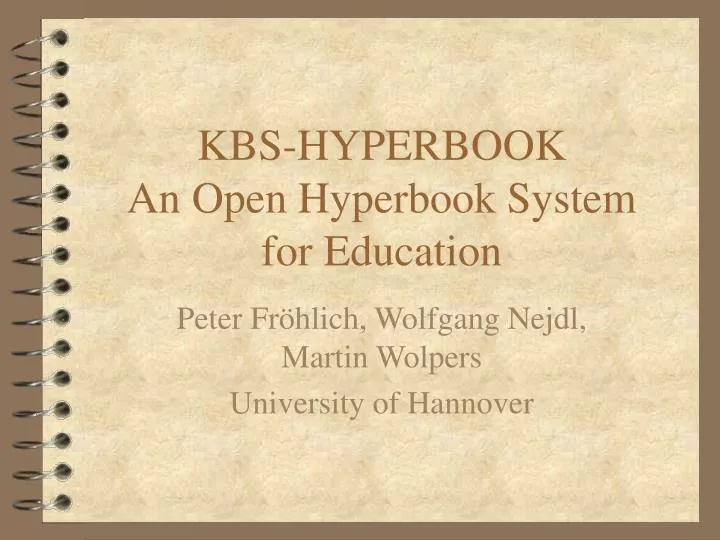 kbs hyperbook an open hyperbook system for education