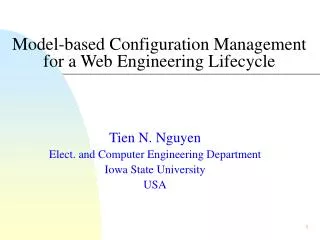 Model-based Configuration Management for a Web Engineering Lifecycle