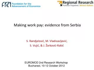 Making work pay: evidence from Serbia