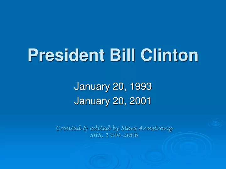 president bill clinton