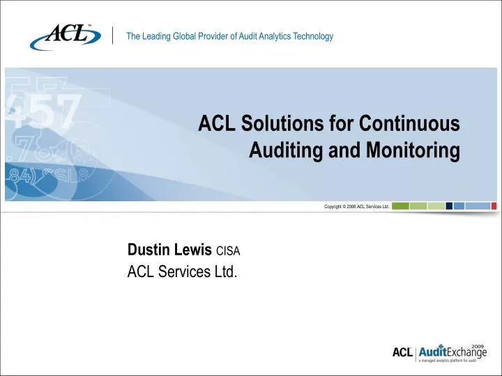 acl solutions for continuous auditing and monitoring