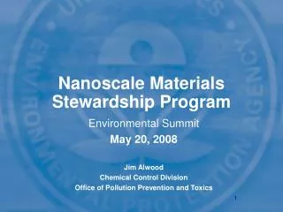 Nanoscale Materials Stewardship Program