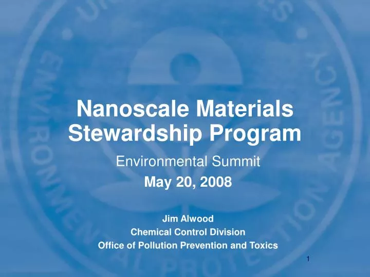 nanoscale materials stewardship program