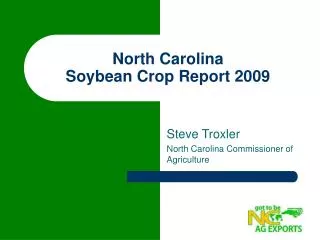 North Carolina Soybean Crop Report 2009