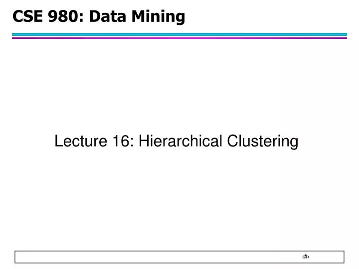 cse 980 data mining