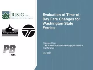 Evaluation of Time-of-Day Fare Changes for Washington State Ferries
