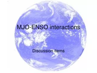 MJO-ENSO interactions