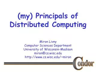(my) Principals of Distributed Computing