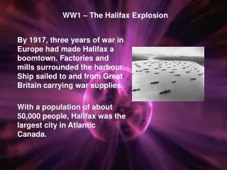 WW1 – The Halifax Explosion