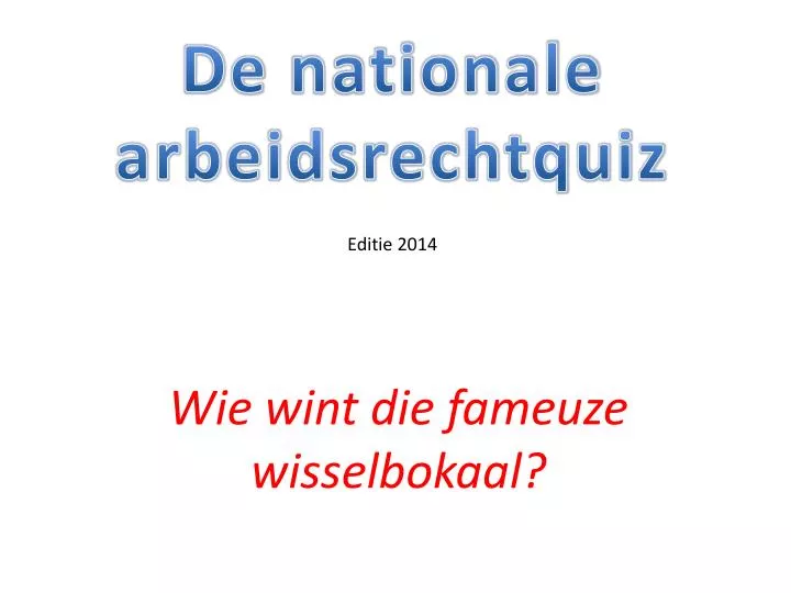 de nationale arbeidsrechtquiz