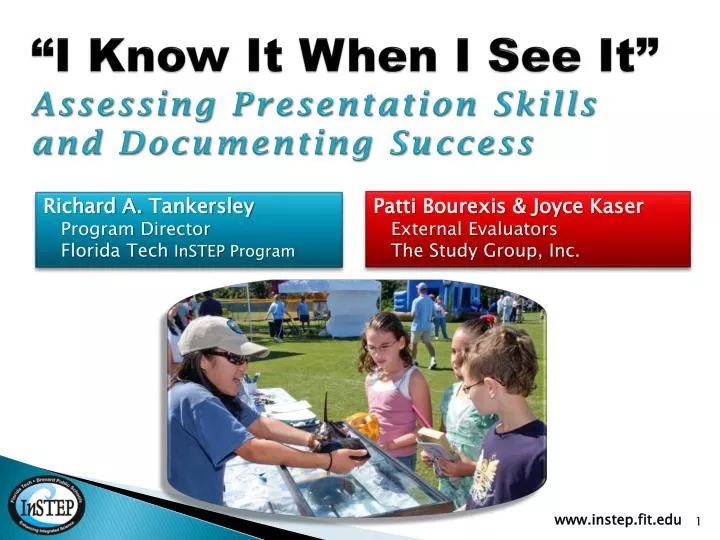 i know it when i see it assessing presentation skills and documenting success