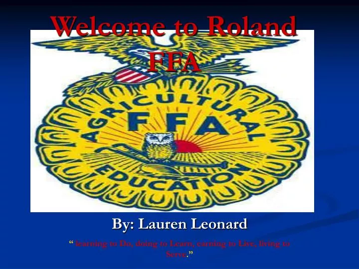 welcome to roland ffa