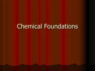 Chemical Foundations