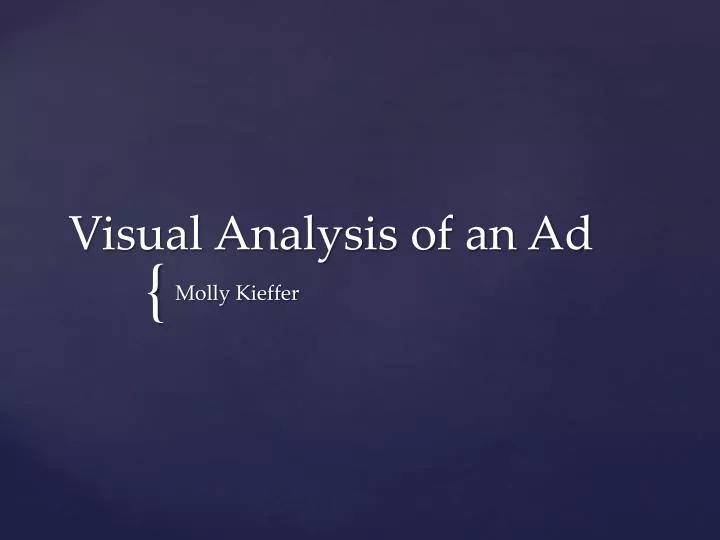 visual analysis of an ad