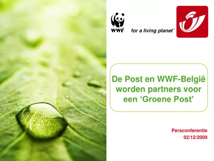 de post en wwf belgi worden partners voor een groene post