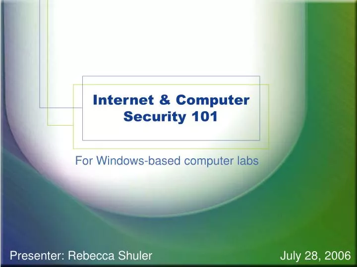 internet computer security 101