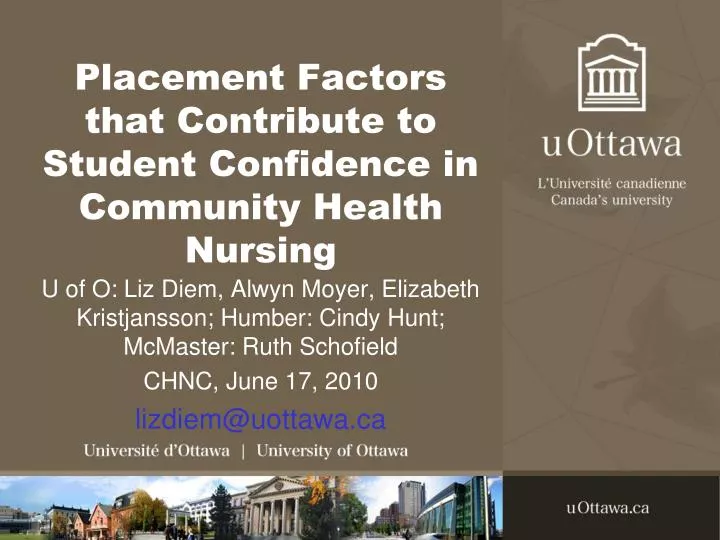 placement factors that contribute to student confidence in community health nursing