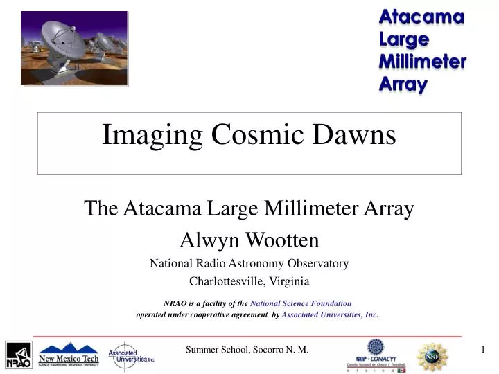 imaging cosmic dawns