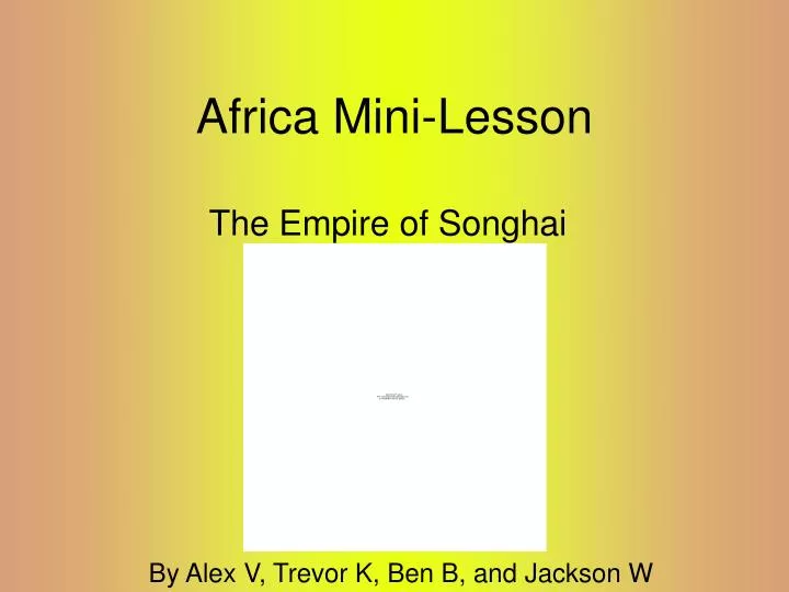 africa mini lesson