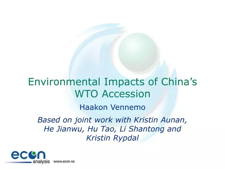 environmental impacts of china s wto accession