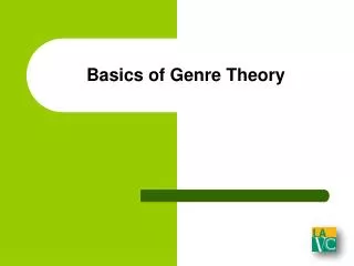 Basics of Genre Theory