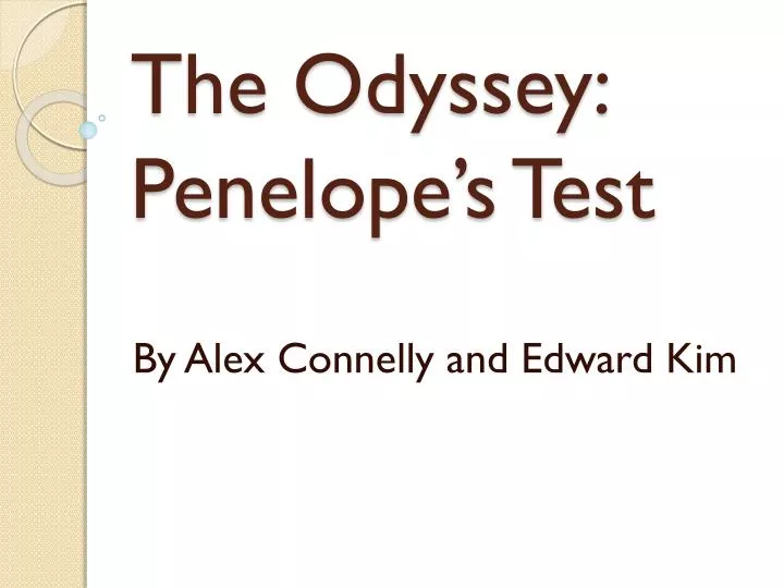 the odyssey penelope s test