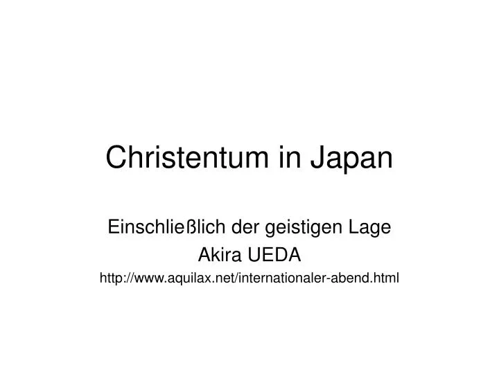 christentum in japan