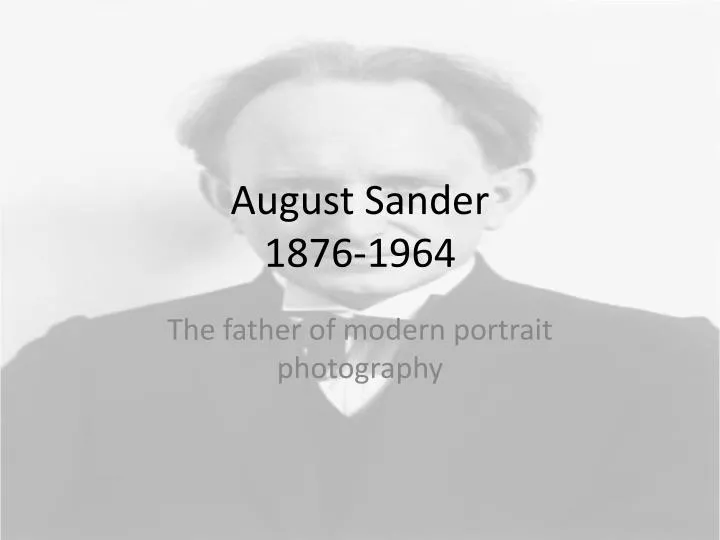 august sander 1876 1964