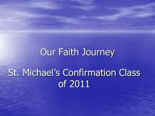 Our Faith Journey