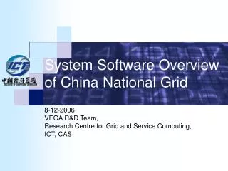 System Software Overview of China National Grid