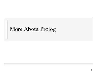 More About Prolog