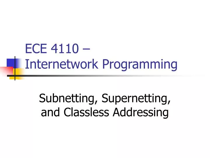 ece 4110 internetwork programming