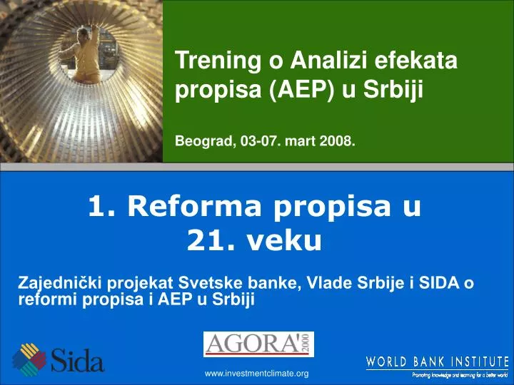 trening o analizi efekata propisa aep u srbiji beograd 03 07 mart 200 8