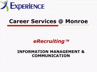 Career Services @ Monroe